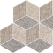 Sant Agostino Fineart Mix Dark Naturale Mosaik Hexagon 20x46 cm