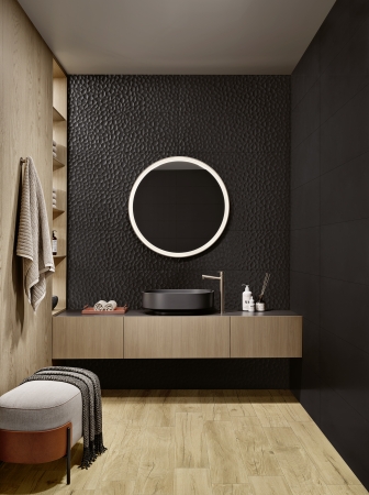 Love Tiles Genesis Coastal Black Matt 35x100 cm Wanddekor