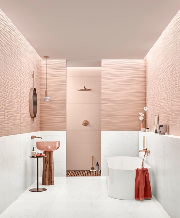 Love Tiles Genesis Wind Pink Matt 35x100 cm Wanddekor