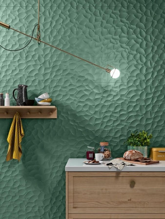 Love Tiles Genesis Leaf Green Matt 30x60 cm Wanddekor