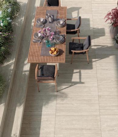 Mirage Elysian Travertino Light Strukturiert Terrassenplatte 60x120 cm