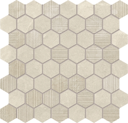 Provenza Eureka Bianco Mosaik 6-Eck Matte 30x30 cm