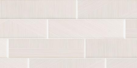 Sant Agostino Decorline White Lucida Stripebrick 7,3x30 cm