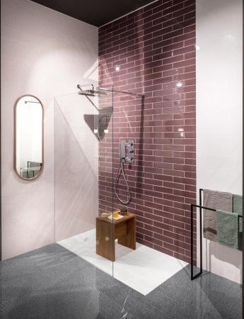 Sant Agostino Newdot Mauve Lucida Solidbrick 7,3x30 cm