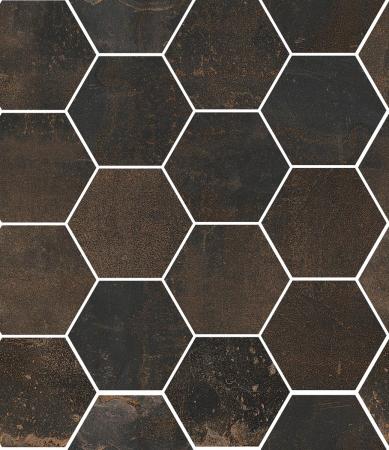 Sant Agostino Oxidart Black Naturale Mosaik Hexagon 26x30 cm