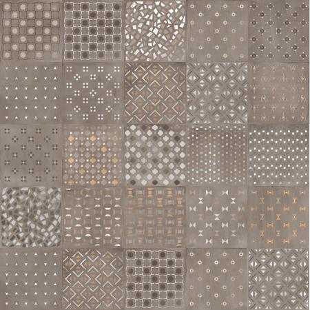 Sant Agostino Ritual Patchwork Brown Naturale Boden- und Wandfliese 20x20 cm