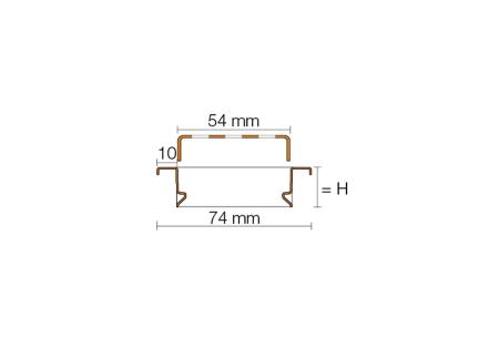 Schlüter KERDI-LINE-B 19 mm Rinnenabdeckung SQUARE Bronze 70 cm