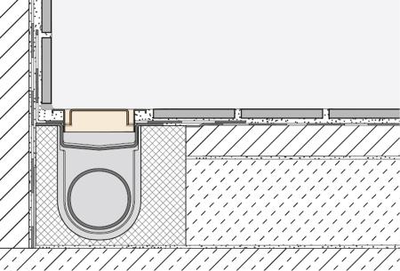 Schlüter KERDI-LINE-A 19 mm Rinnenabdeckung SOLID Elfenbein 70 cm