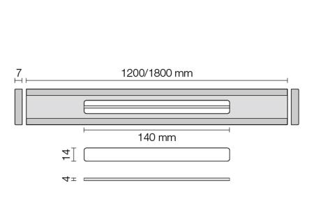 Schlüter KERDI-LINE-VARIO Entwässerungsprofil 120 cm COVE 34 Brilliantweiß 