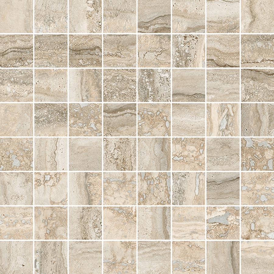 Margres Endless Travertino Poliert Mosaik 3,5x3,5 cm