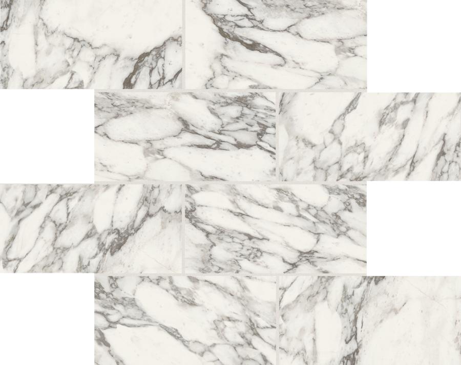 Florim Creative Design Stones & More 2.0 Arabescato White Glossy Dekor Muretto 7,5x15 6mm