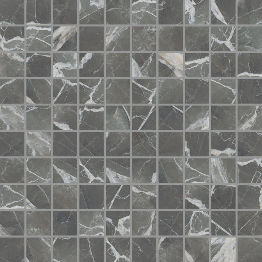 Florim Creative Design Stones & More 2.0 Calacatta Black Glossy Mosaik 3x3 30x30 cm