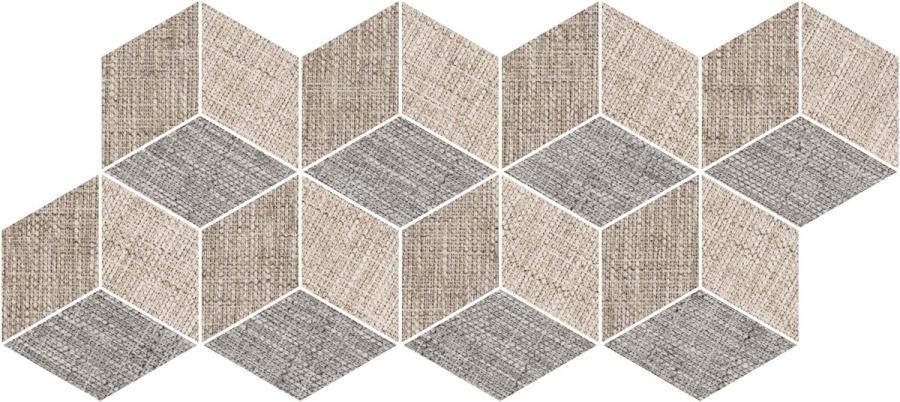 Sant Agostino Fineart Mix Dark Naturale Mosaik Hexagon 20x46 cm