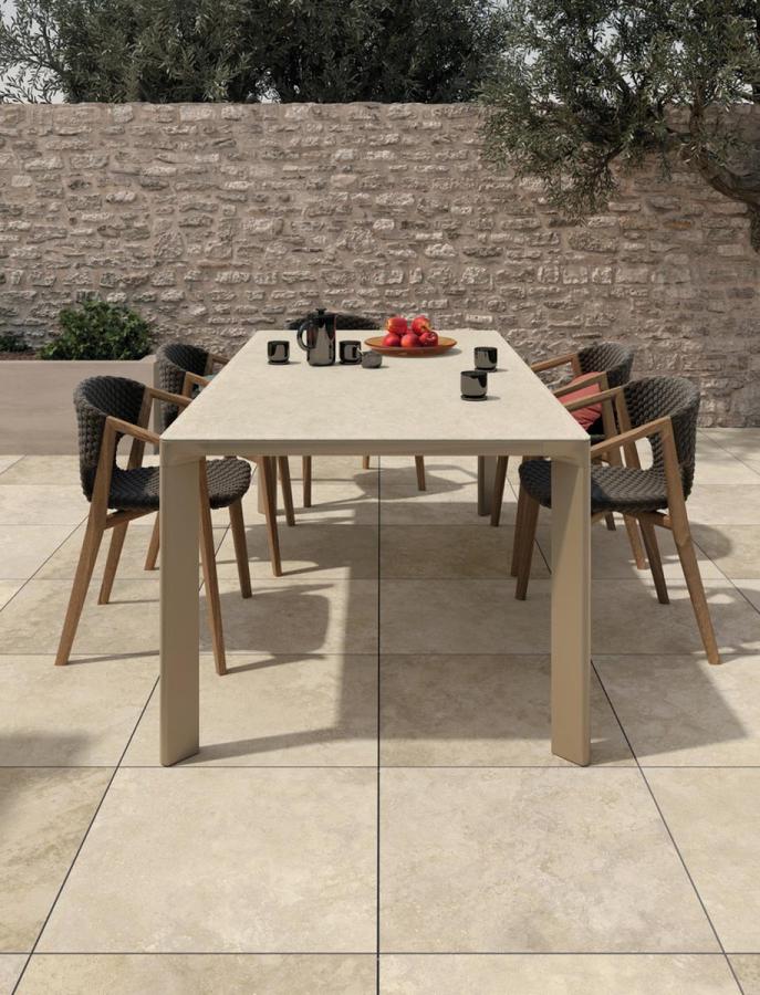 Mirage Elysian Travertino Rustic Cross EY 15 ST Terrassenplatte 80x80 cm