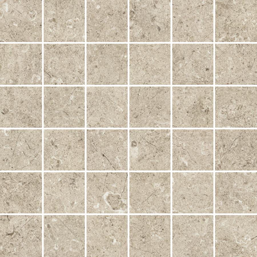 Margres Pure Stone Light Grey Anpoliert Mosaik 5x5 30x30 cm