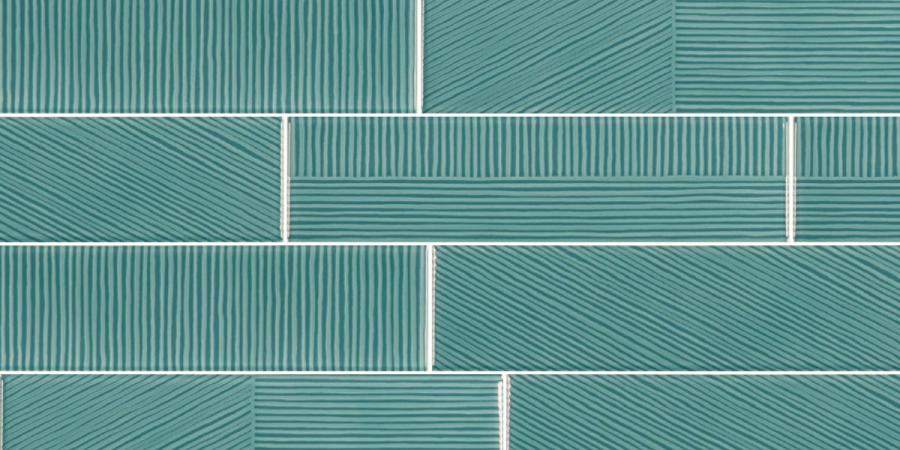 Sant Agostino Decorline Emerald Lucida Stripebrick 7,3x30 cm