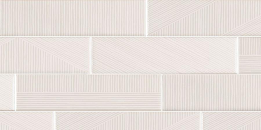 Sant Agostino Decorline White Lucida Stripebrick 7,3x30 cm