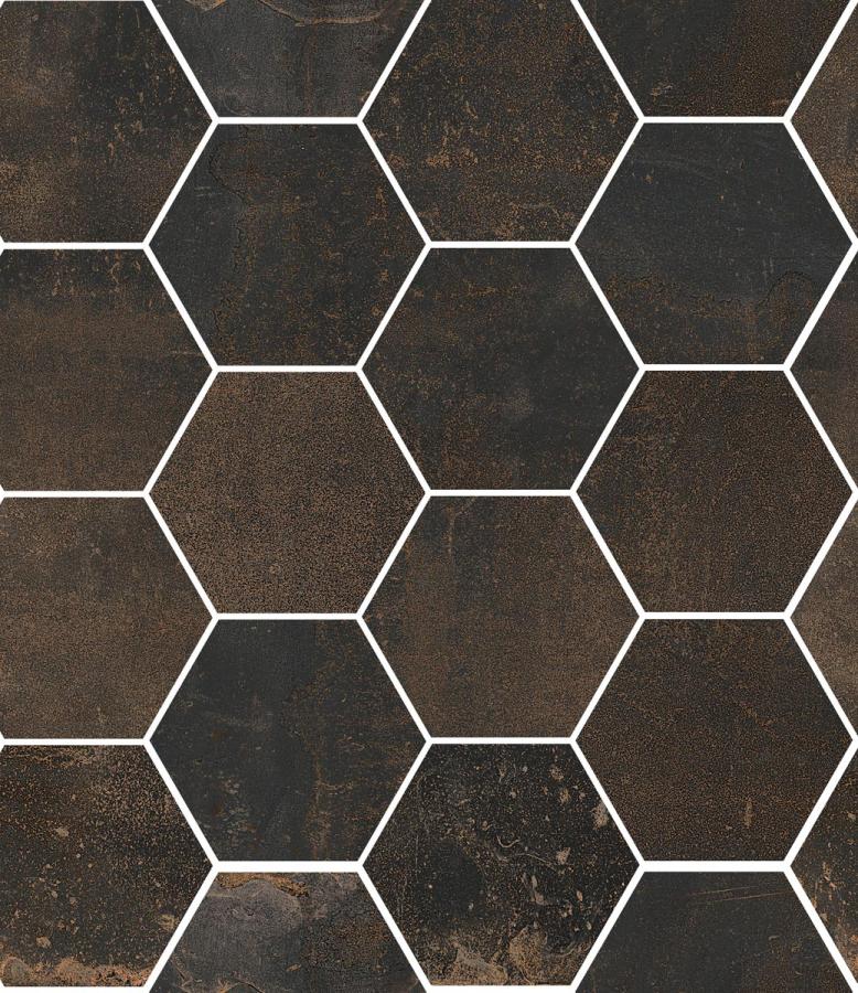 Sant Agostino Oxidart Black Naturale Mosaik Hexagon 26x30 cm