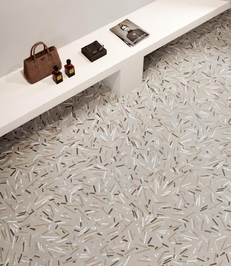 Sant Agostino Silkystone Decor Greige Naturale Boden- und Wandfliese 90x90 cm