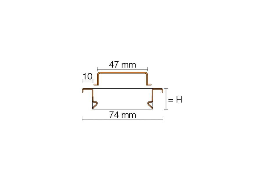 Schlüter KERDI-LINE-A 19 mm Rinnenabdeckung SOLID Elfenbein 70 cm