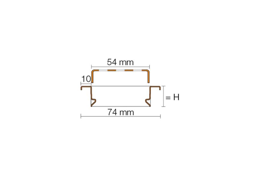 Schlüter KERDI-LINE-B 19 mm Rinnenabdeckung SQUARE Bronze 50 cm