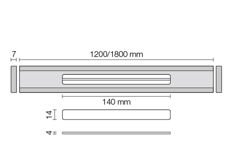 Schlüter KERDI-LINE-VARIO Entwässerungsprofil 120 cm COVE 34 Steingrau